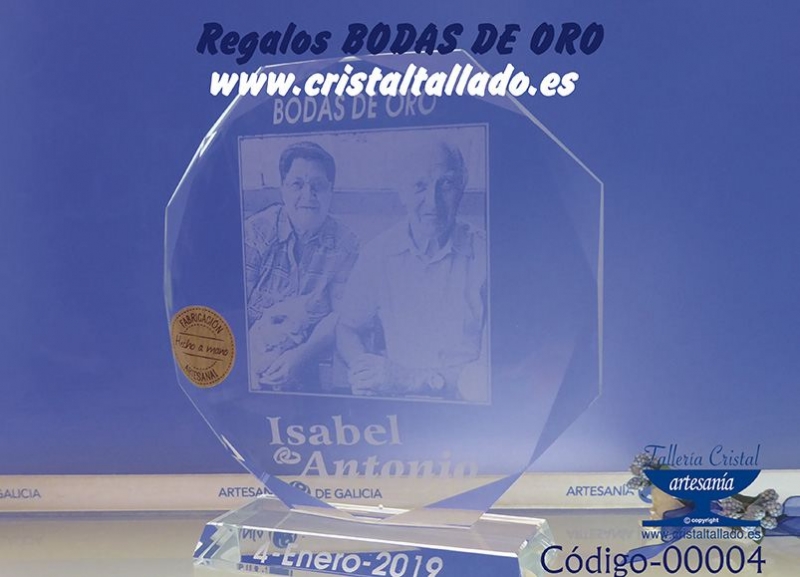 regalos de cristal para bodas de oro