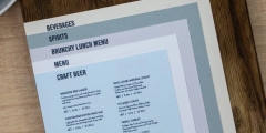 Diseno de menu para el gastrobar 45 degrees de shanghai