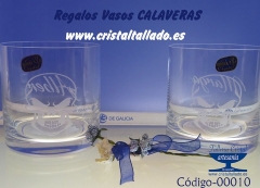 Regalos vasos de cristal bohemia calaveras
