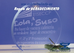 Regalos de cristal grabados para agradecimiento