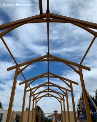 Estructura de madera a 2 aguas