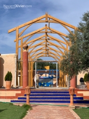 Estructura de madera laminada para salon de eventos y celebraciones