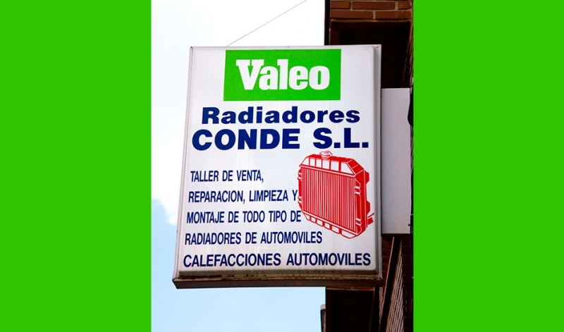 Cartel Taller Radiadores Conde