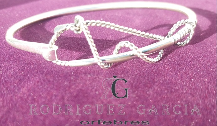 Pulsera en Plata de Ley articulable unisex con cierre de fusta