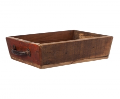Caja madera asa metal