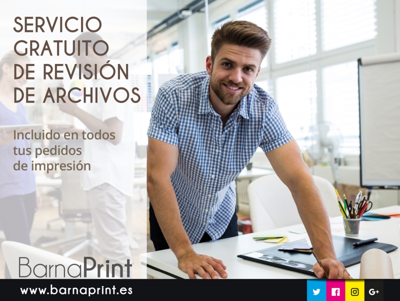 Servicio de revisin de archivos gratuito para todos los pedidos