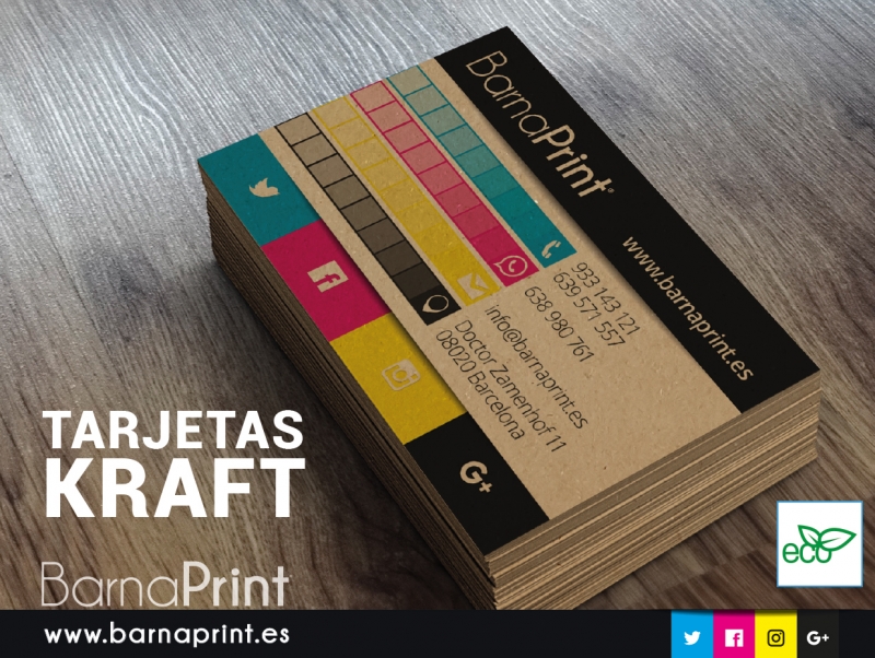 Tarjetas de visita kraft