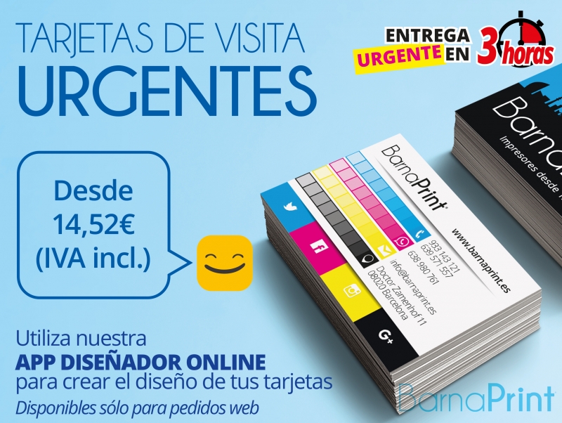 Tarjetas de visita urgentes