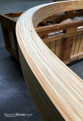 Construccion de vigas curvas de madera laminada