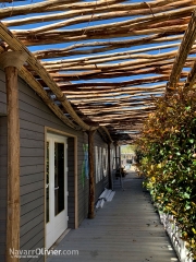 Pergola de eucalipto rojo