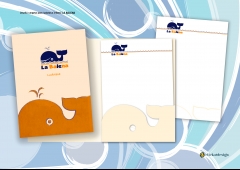 La balena - ludoteca infantil - logotipo y papeleria corporativa