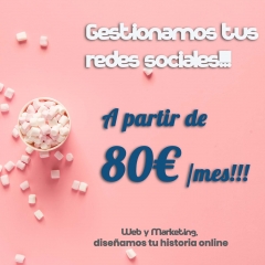 Redes sociales tarragona por solo 80eur/mes