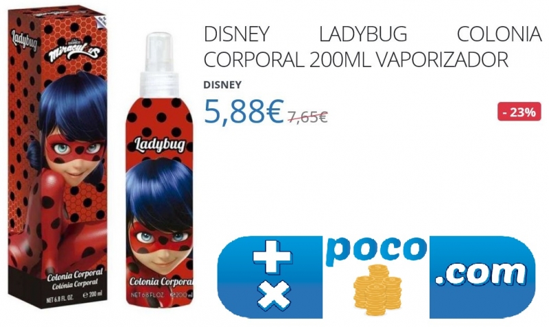 Disney ladybug colonia corporal 200ml vaporizador