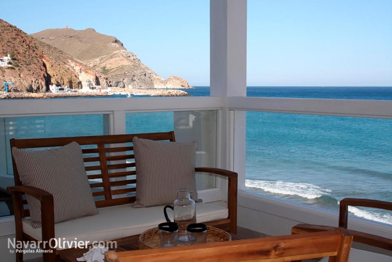 terraza de madera en San Jos, Cabo de Gata