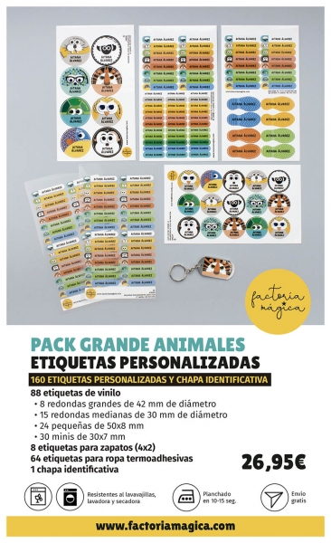 Pack grande etiquetas personalizadas