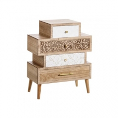 MUEBLE AUXILIAR NATURAL-BLANCO 60 X 30 X 76 CM
