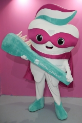 Superdiente mascota publicitaria fabricada para la cadena dental company!