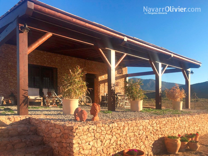 Pérgola de madera para casa rural en La Azohía, Cartagena, murcia