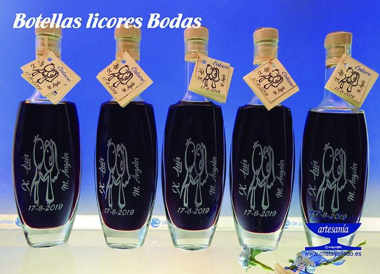 botellas licores bodas