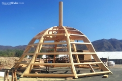 Construccion de cpula de madera en carpintera tradicional