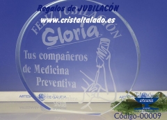 Regalos de cristal para jubilacion