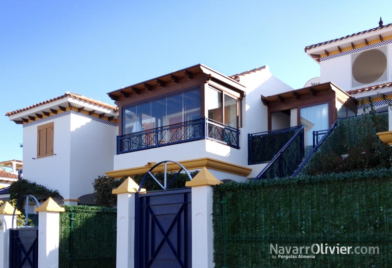 Pergola con cerramiento para terraza