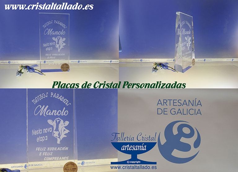 placas de cristal personalizdas