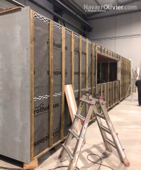 Construccion de modulos prefabricados para cafeteria con fachada ventilada