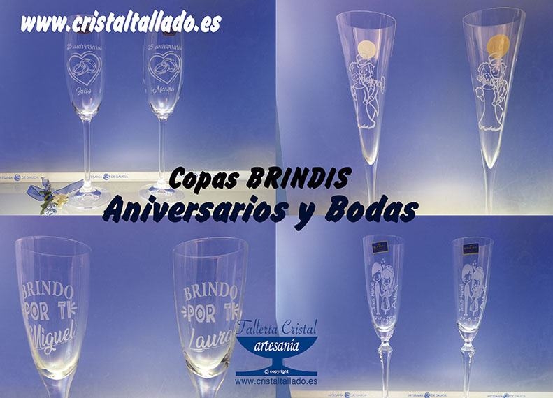 copas brindis bodas aniversarios personalizadas