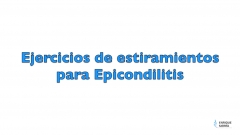 Ejercicios de estiramientos para epicondilitis