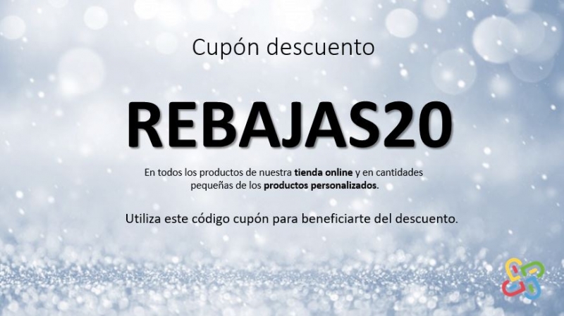 Descuentos del 20% en todos los productos de la tienda online y en cantidades pequeñas de productos 