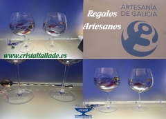 Coruna grabar copas cristal