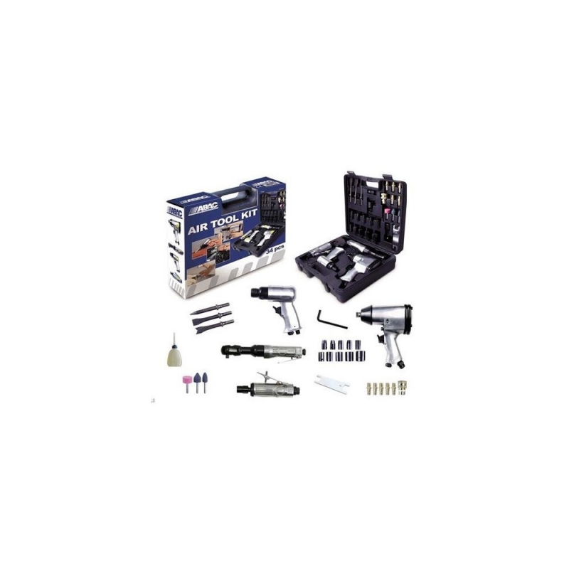 KIT HERRAMIENTAS NEUMATICAS AIR TOOL 34 PZAS