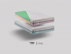 Colchon viscoelastico para ninos con un nucleo 3-layer core y tejido acabado en teflon