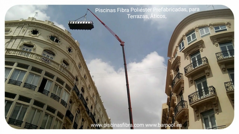 Piscinas Prefabricadas Fibra Poliester  BArPool  Fabrica en Valencia Instalaciones  Aticos Terraza