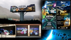 Ejemplo de diseno de valla publicitaria y posters como disenador grafico freelance en barcelona