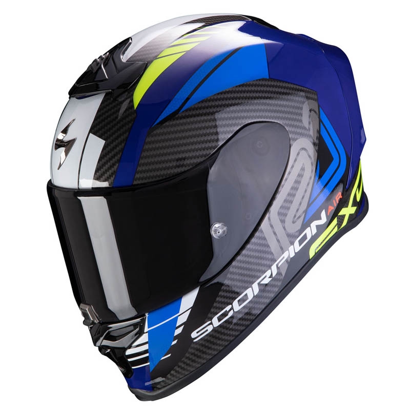 Casco SCORPION Exo R1 Air Halley Azul Amarillo Nen