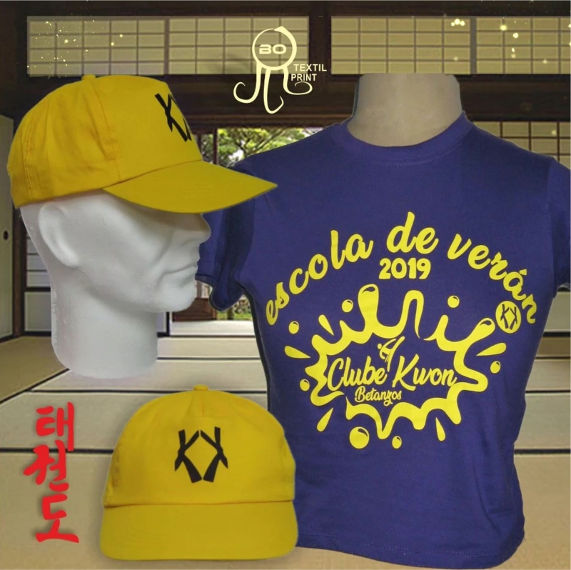 Gorras y camisetas Clube Kwon Betanzos. www.botextilprint.es