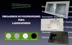 Fregaderos de polipropileno para laboratorios