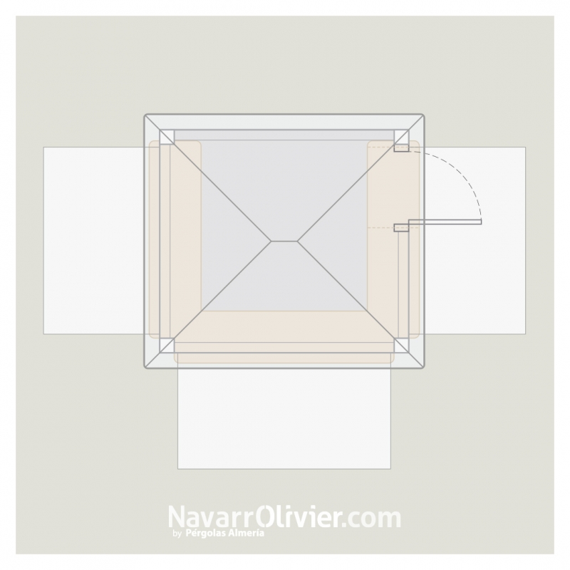 Plano de planta de chiringuito modular modelo Lemon by MavarrOlivier