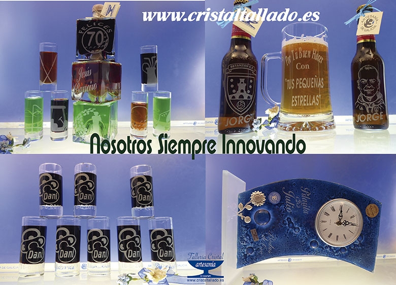 articulos cristal grabadas personalizados