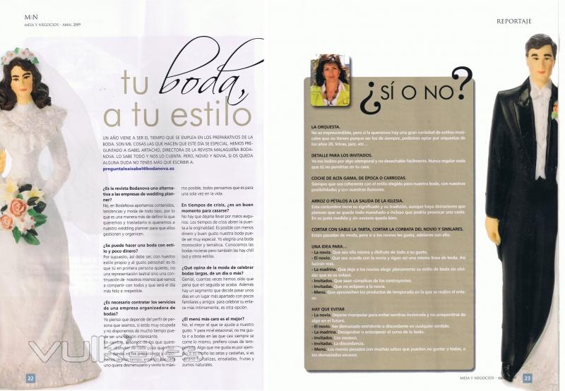 Bodanova en revista Malaga Bodas 