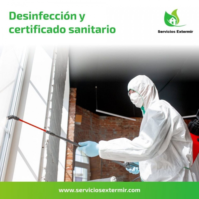 Desinfeccin y certificado sanitario Madrid