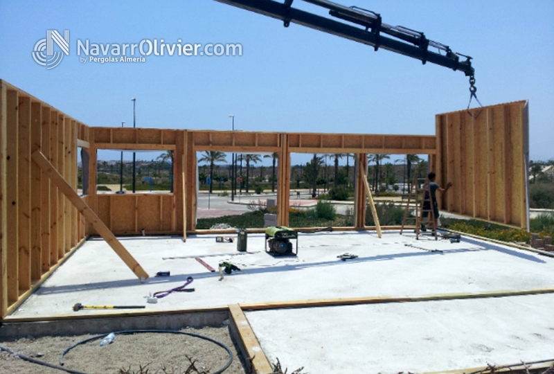 Monatje de construcción en madera en esntramado ligero