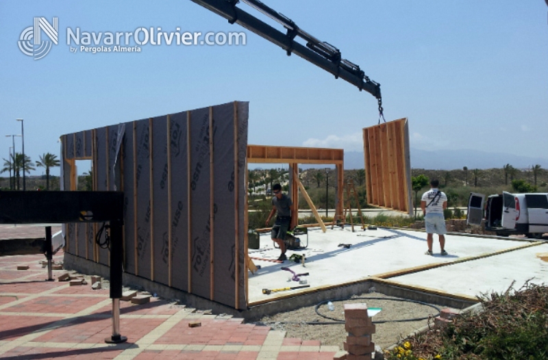 construccin en madera de local comercial en Vera, Almera