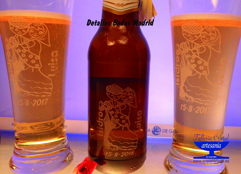 copas cerveza cristal grabado