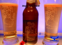 Copas cerveza cristal grabado