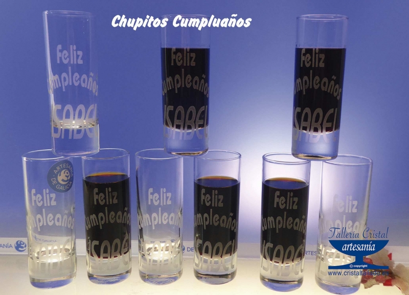 chupitos cumpleaos grabados corua