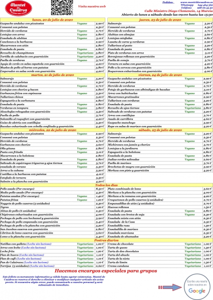 Menú semanal