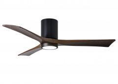 Casa bruno irene hugger dc-ventilador de techo Ø 132 cm con luz led, negro, 3 aspas color nogal